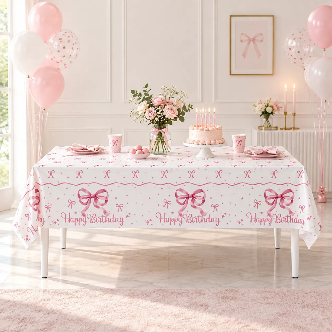 Nappe Anniversaire Birthday à Nœuds