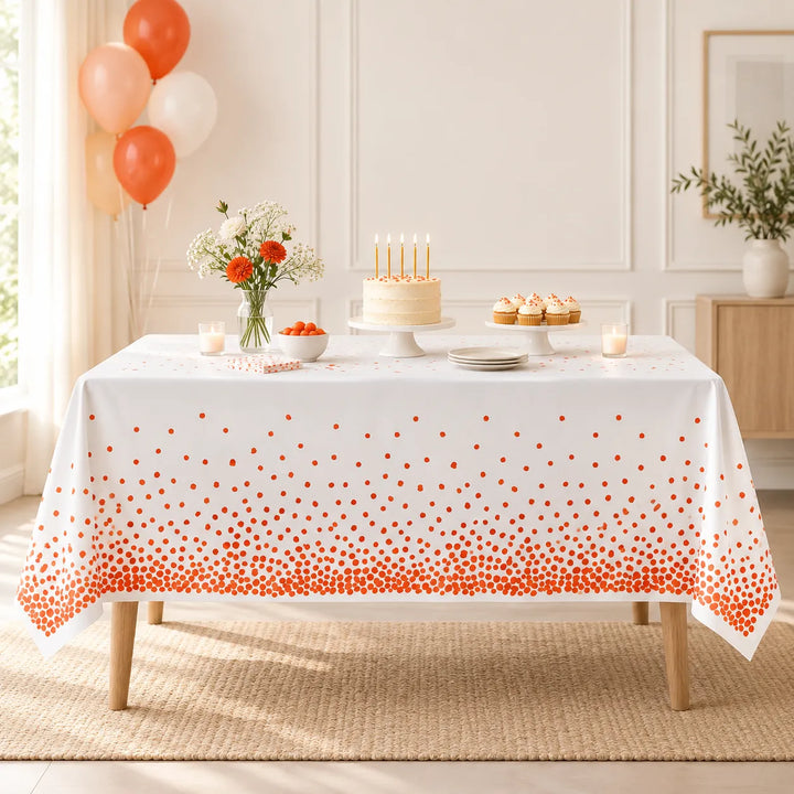 Nappe Anniversaire Blanc Et Rouge