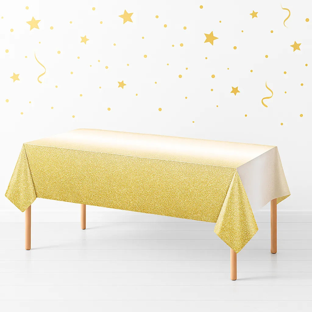 Nappe Anniversaire Blanc et Gold