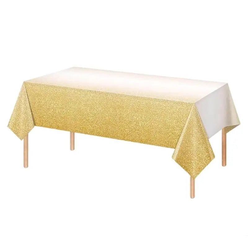 Nappe Anniversaire Blanc et Gold Design