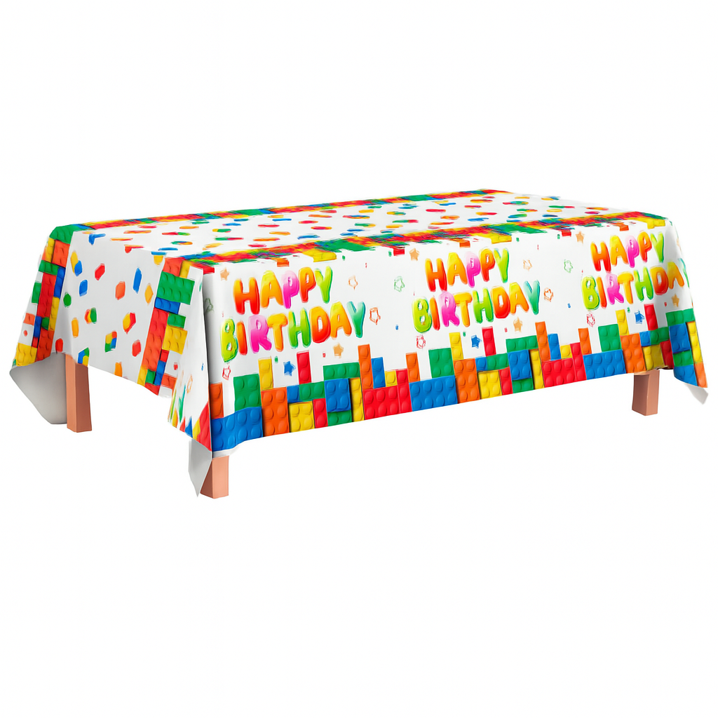 Nappe Anniversaire Blocs de Construction