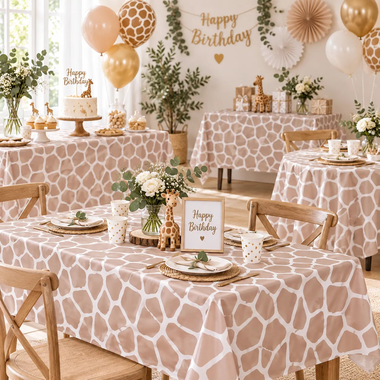 Nappe Anniversaire Imprimé Girafe Originale