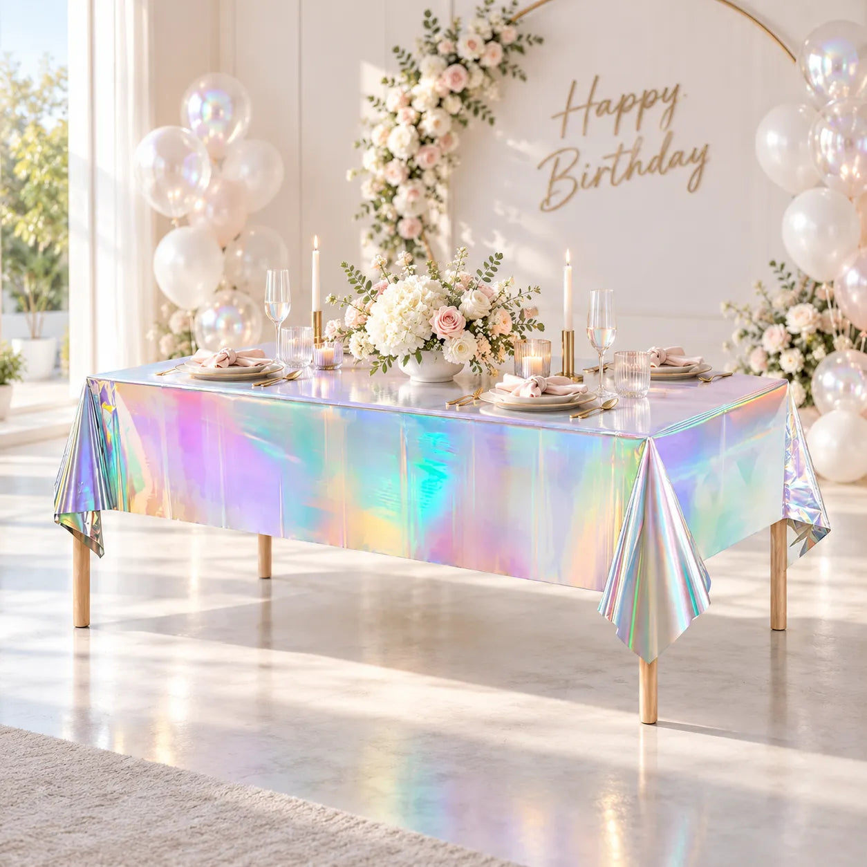 Nappe Anniversaire Irisée Brillante