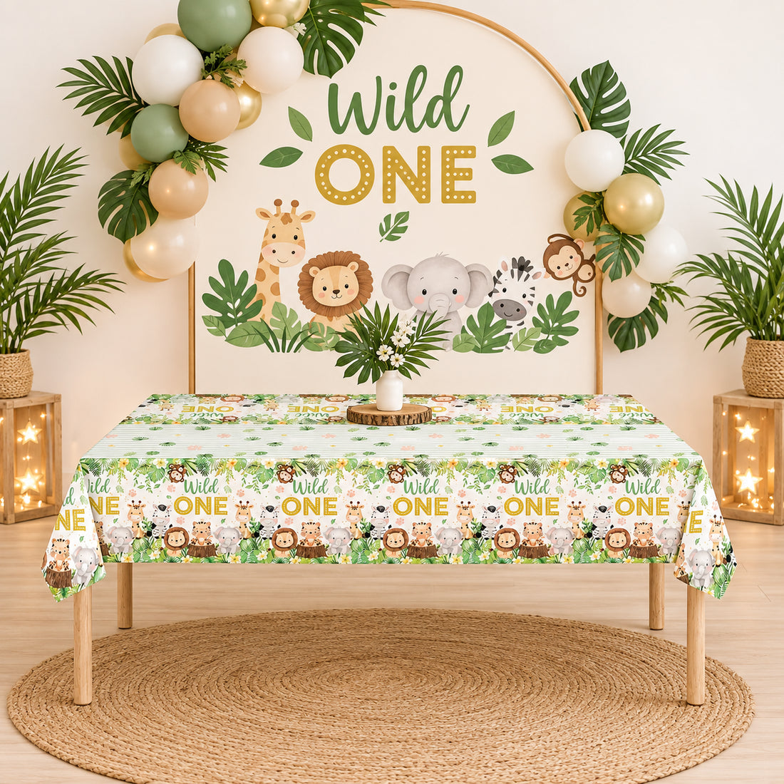 Nappe Anniversaire Jungle Belle