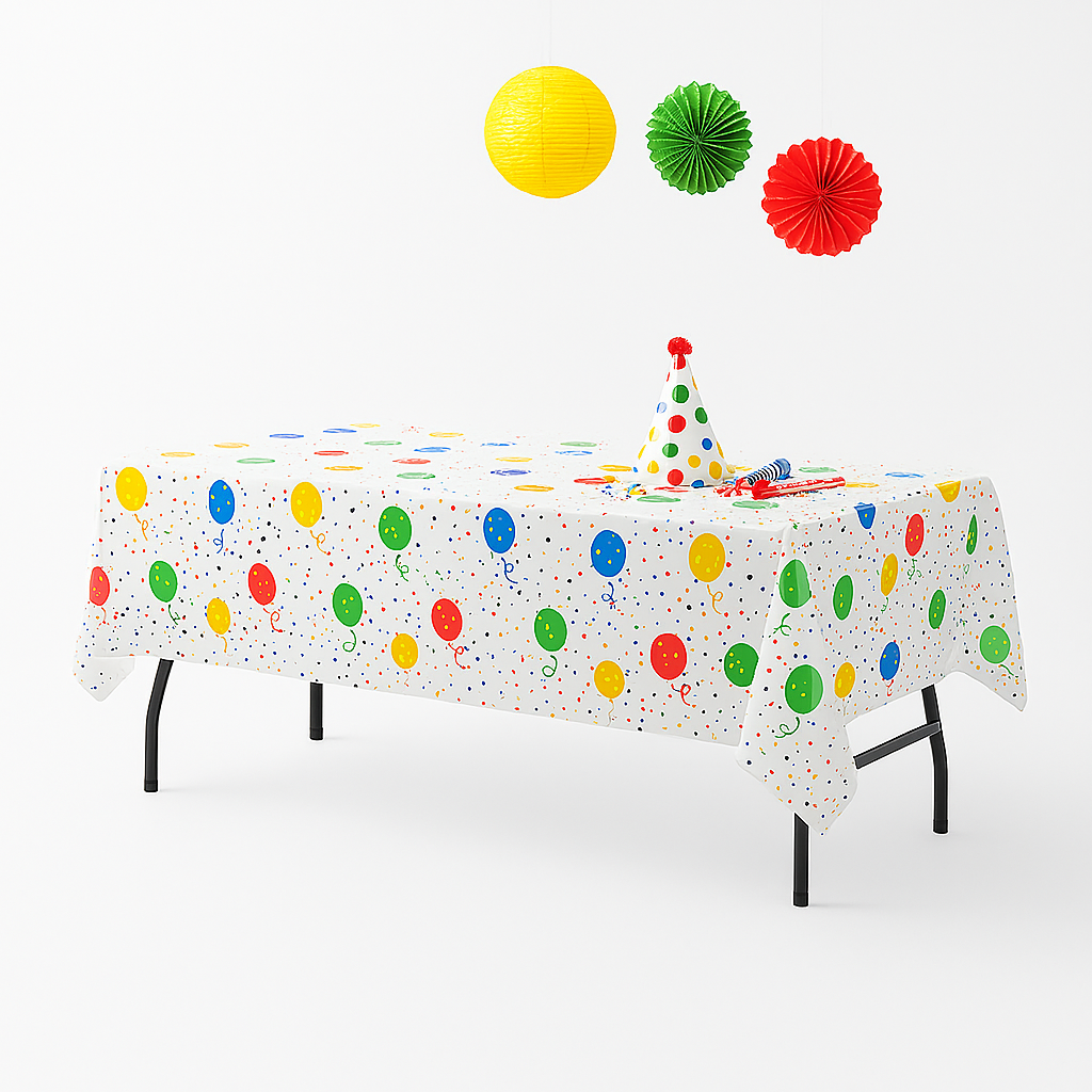 Nappe Anniversaire Motif Ballons Colorés