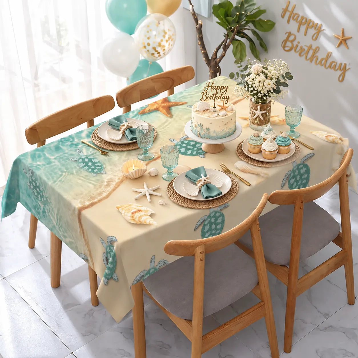 Nappe Anniversaire Plage Unique