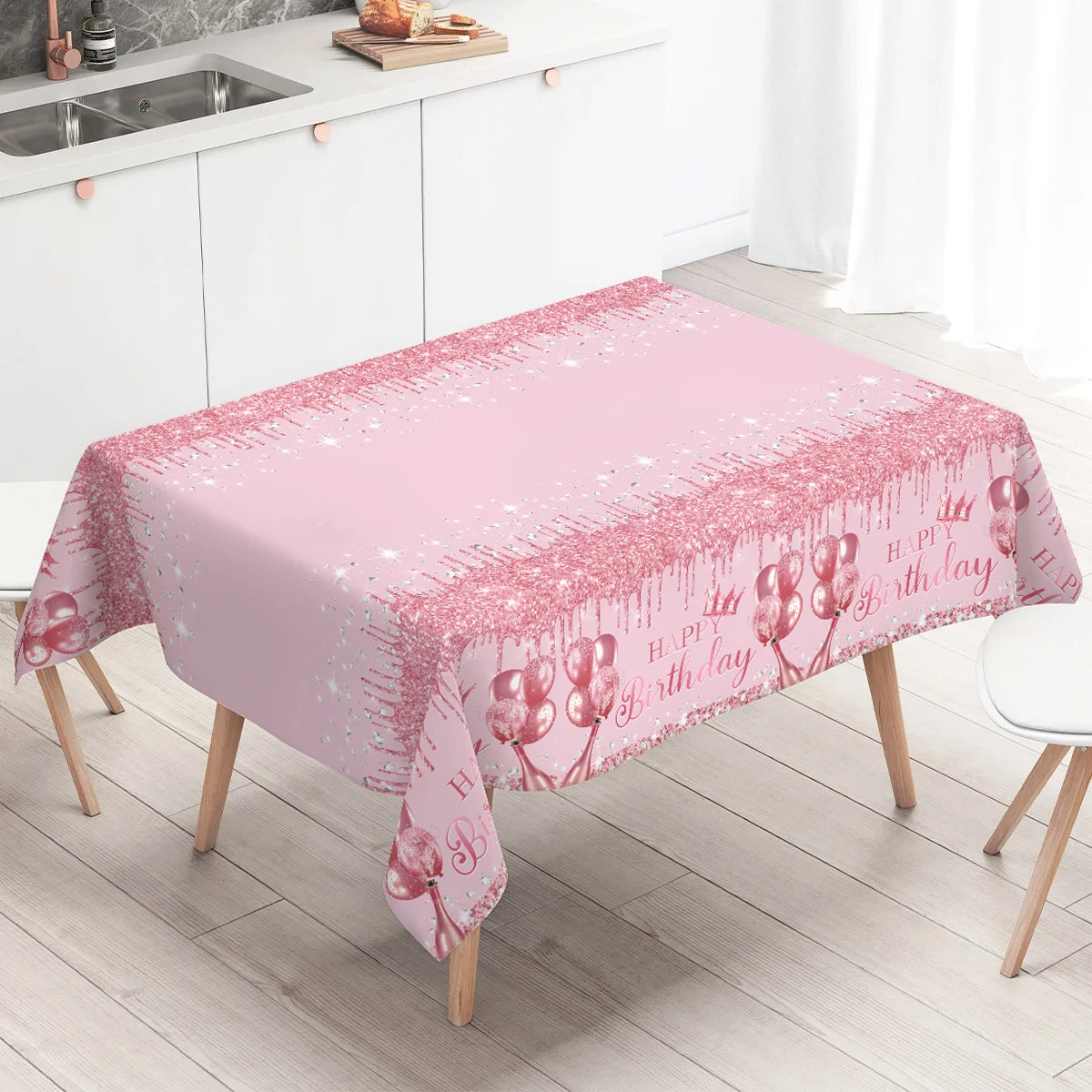 Nappe Anniversaire Rose à Princesse Design