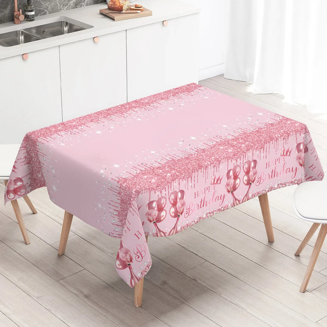 Nappe Anniversaire Rose à Princesse Design