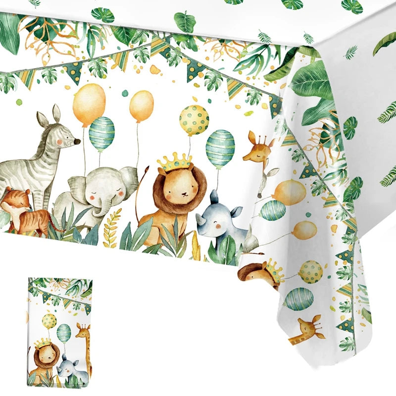 Nappe Anniversaire Thème Jungle stylé