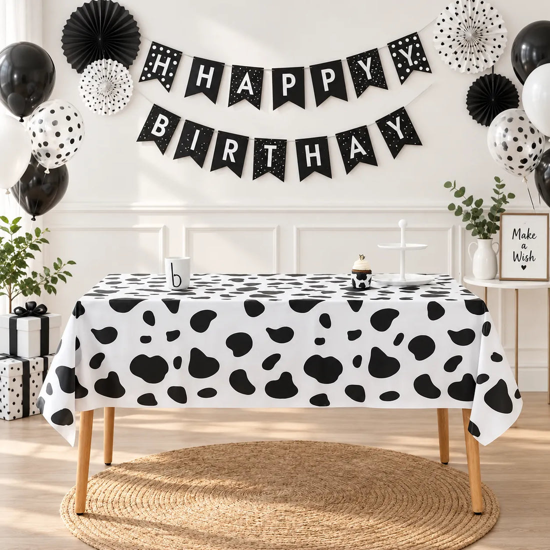 Nappe Anniversaire Vache Unique