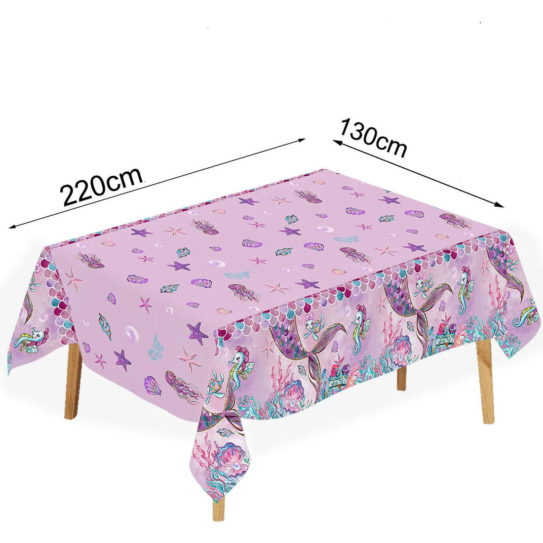 Nappe Anniversaire Violette Sirène Enchantées