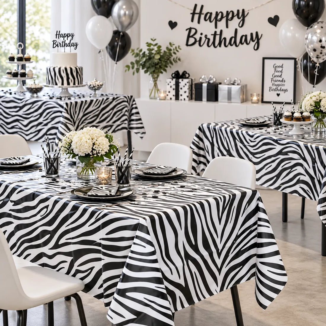 Nappe Anniversaire Zébrée Originale