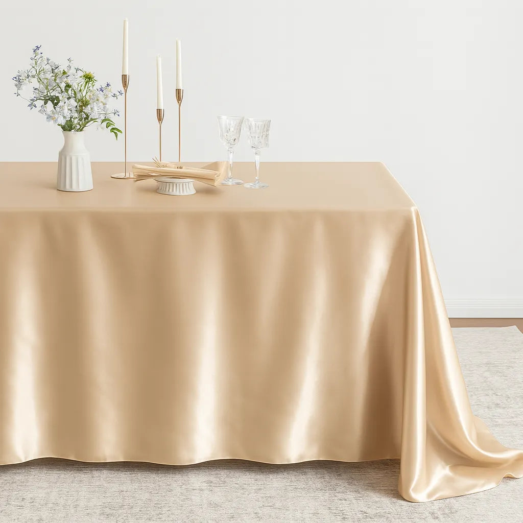 Nappe Champagne en Satin