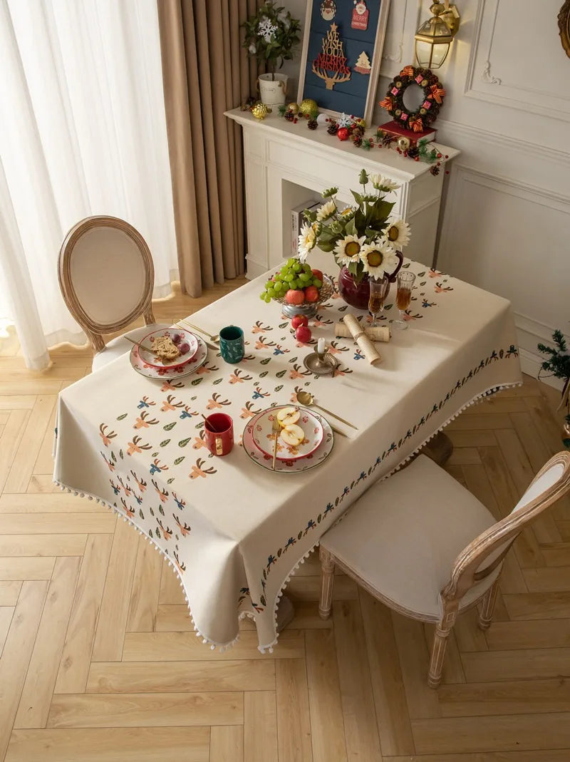 Nappe Chic à Motifs Rennes Festive