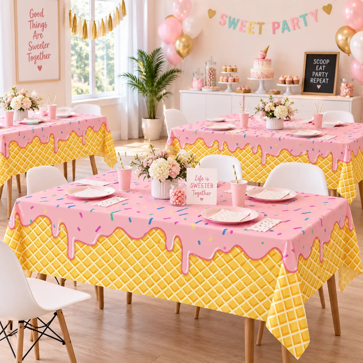 Nappe Crème Glacée Rose Rose
