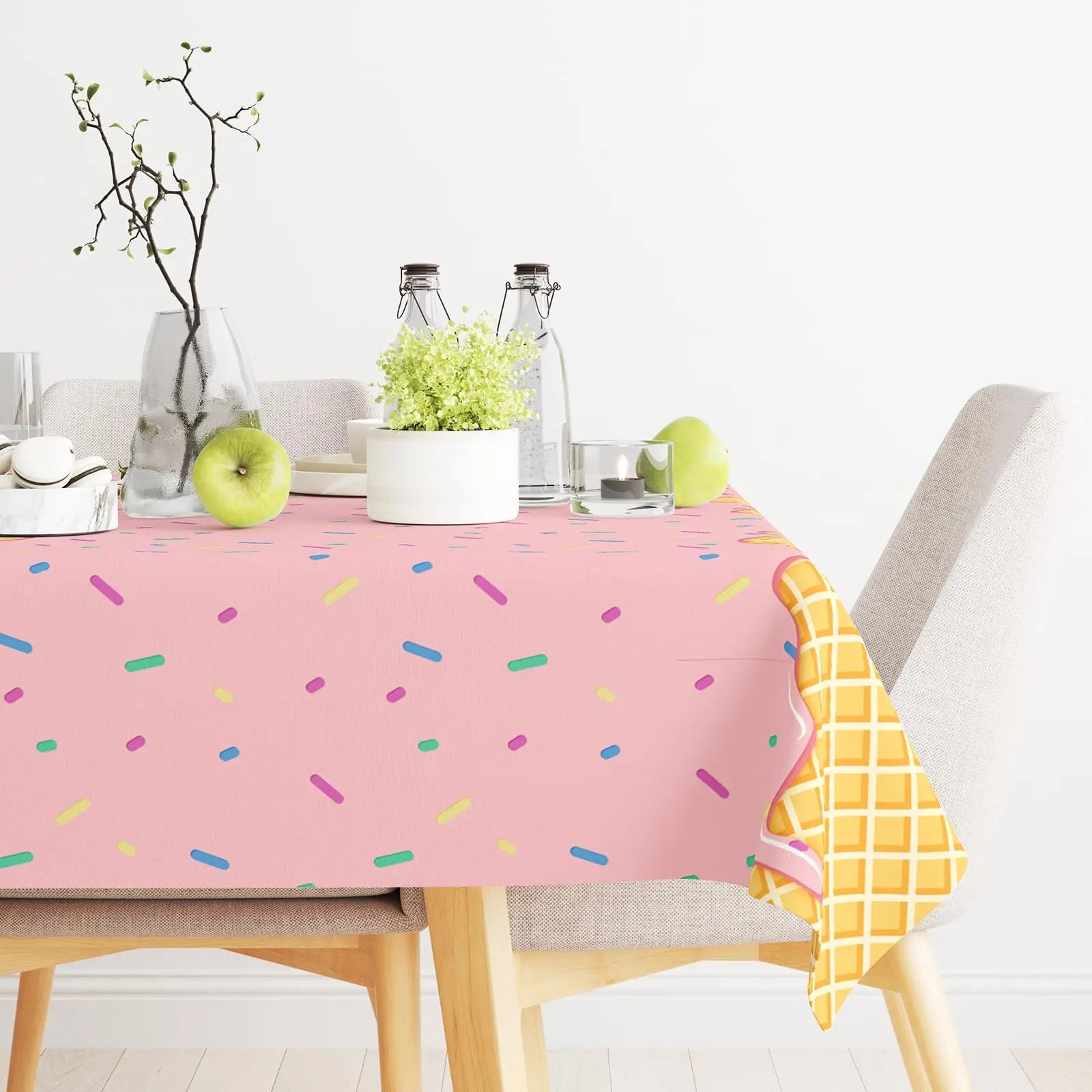 Nappe Crème Glacée Rose stylé
