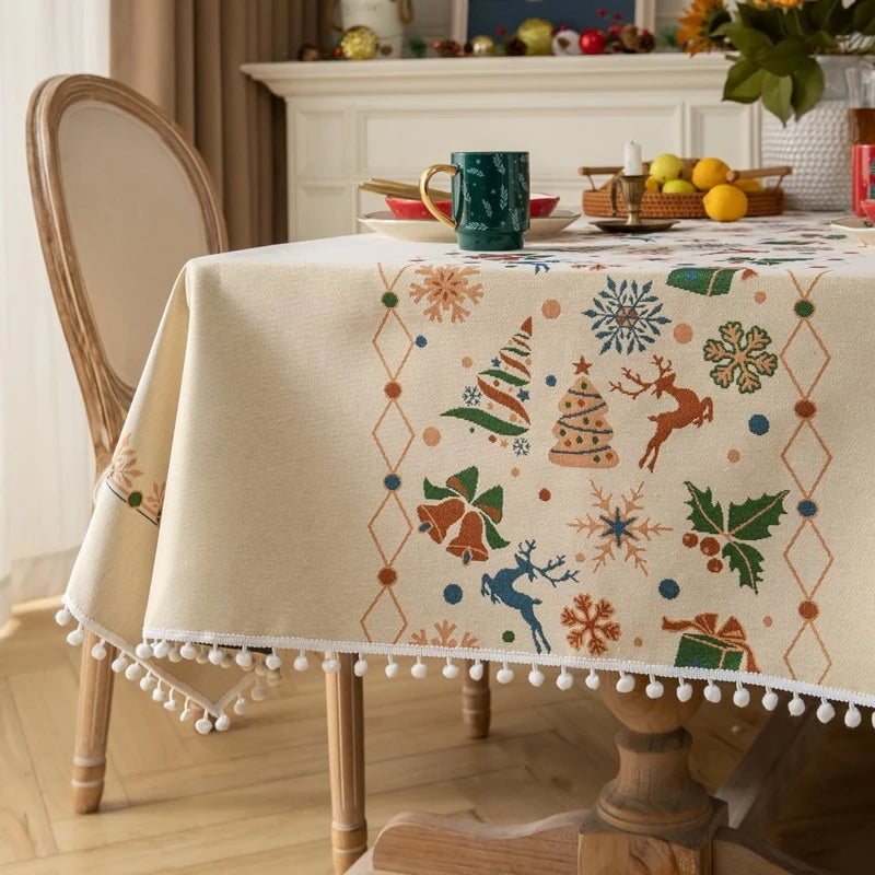 Nappe Design à Motifs Noël Colorée