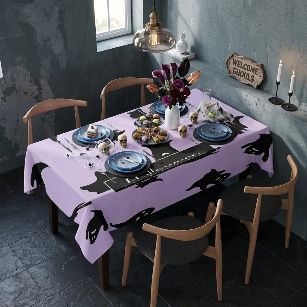 Nappe Halloween Imprimé Fantômes Unique