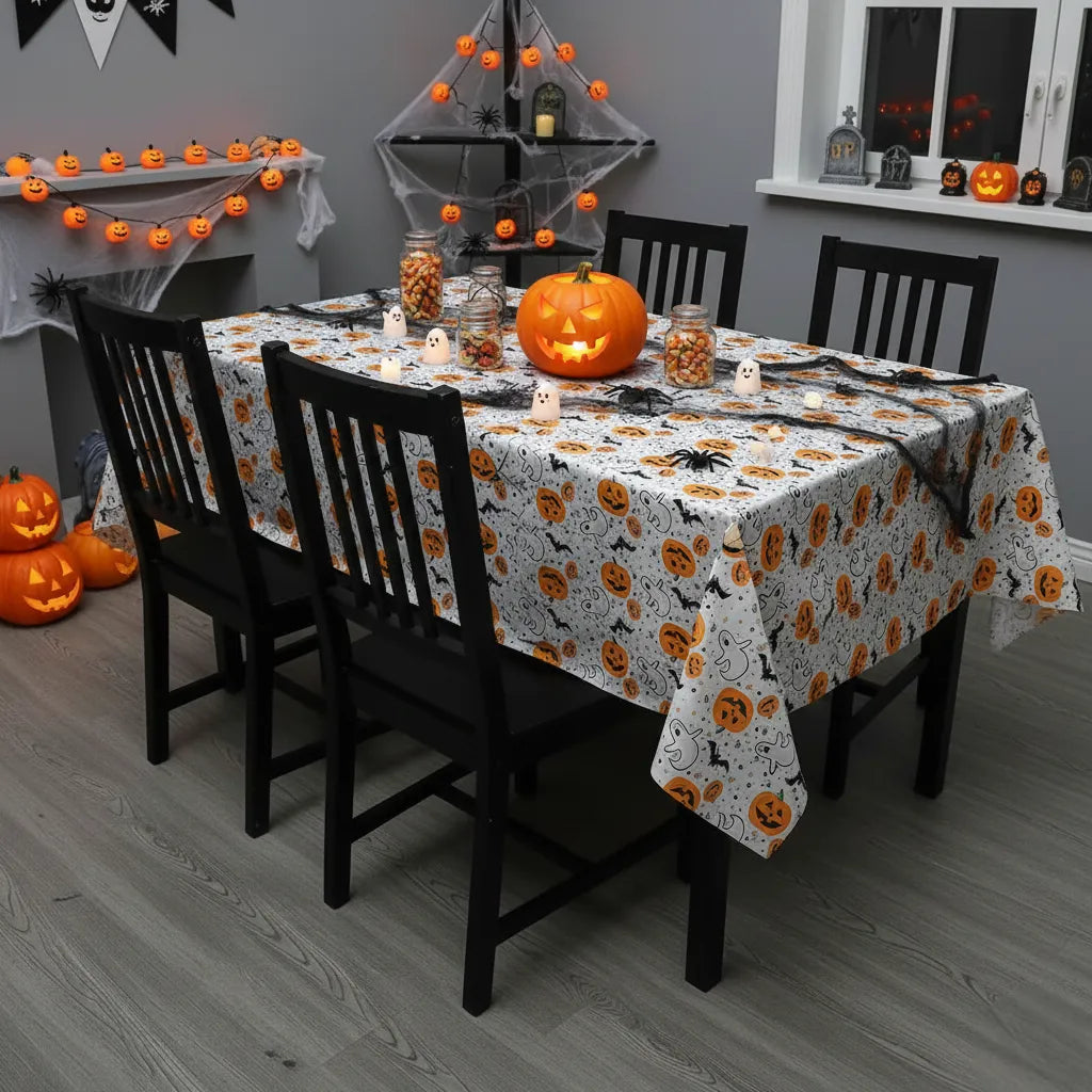 Nappe Halloween Motifs Citrouilles