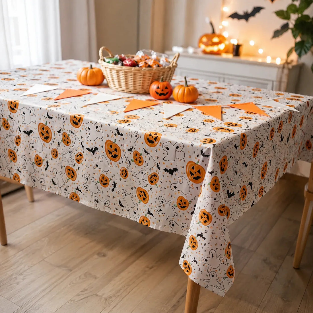 Nappe Halloween Motifs Citrouilles Design