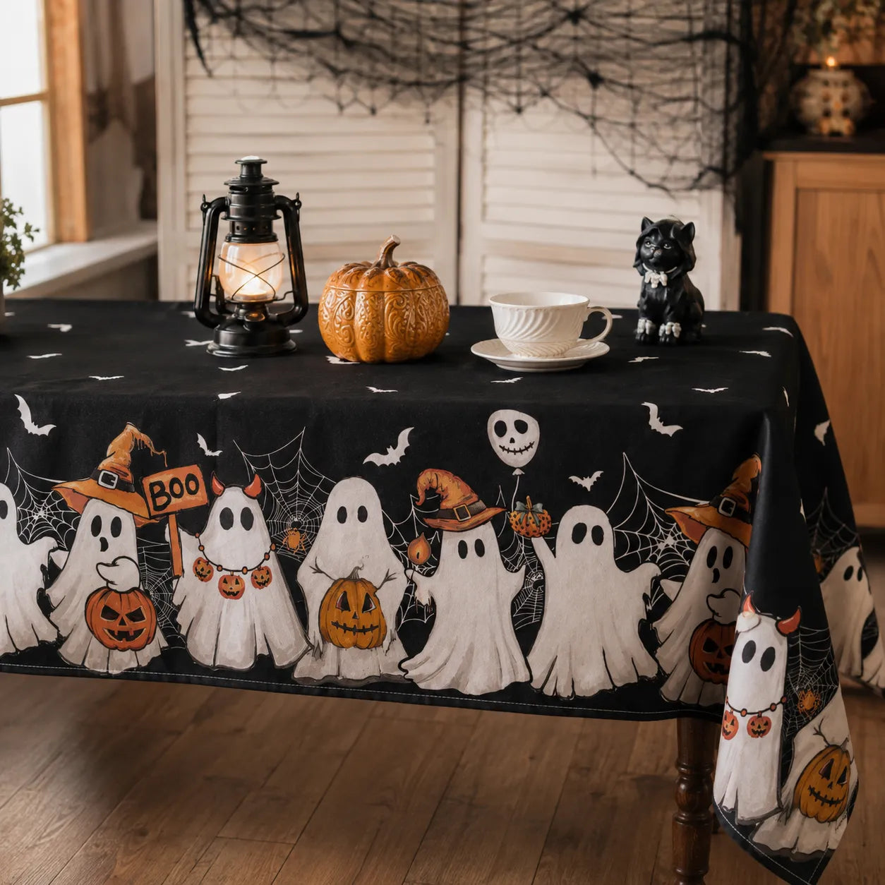 Nappe Halloween Noire Fantômes Mignon