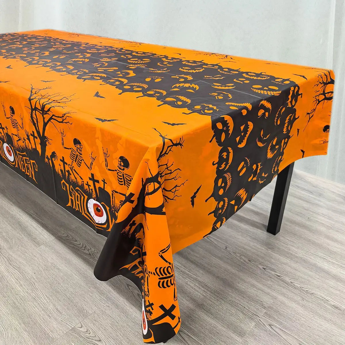 Nappe Halloween Orange et Noir Design