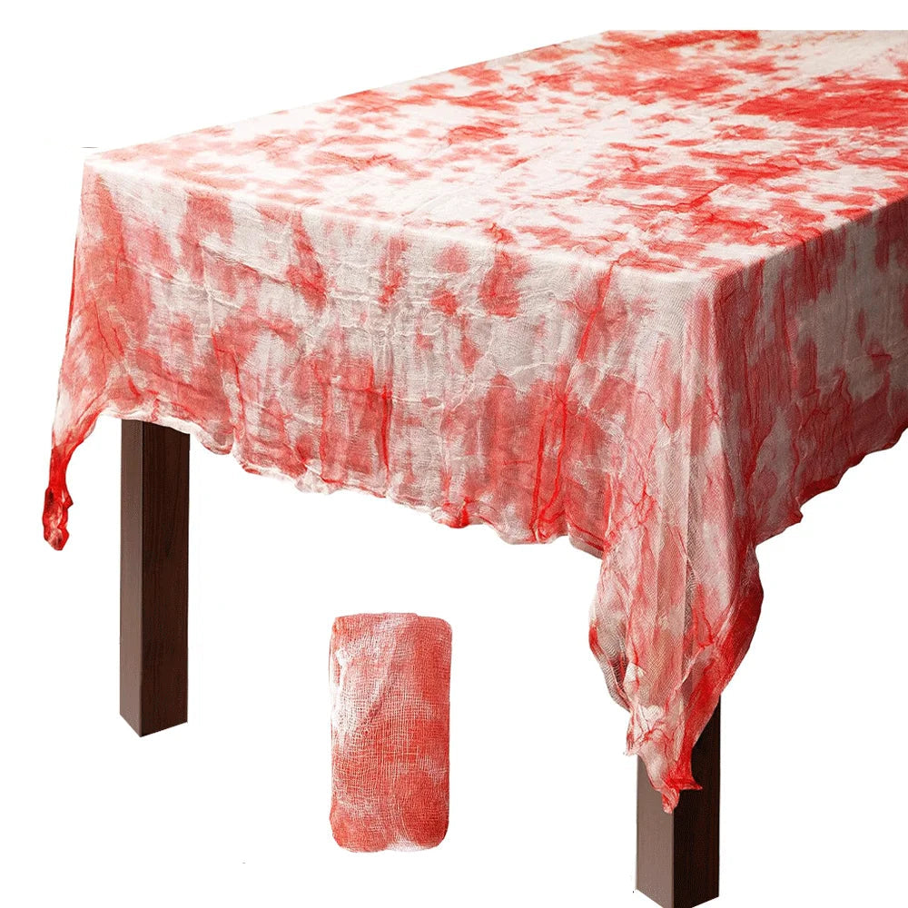 Nappe Halloween Sanglante en Gaze Harmonieuse