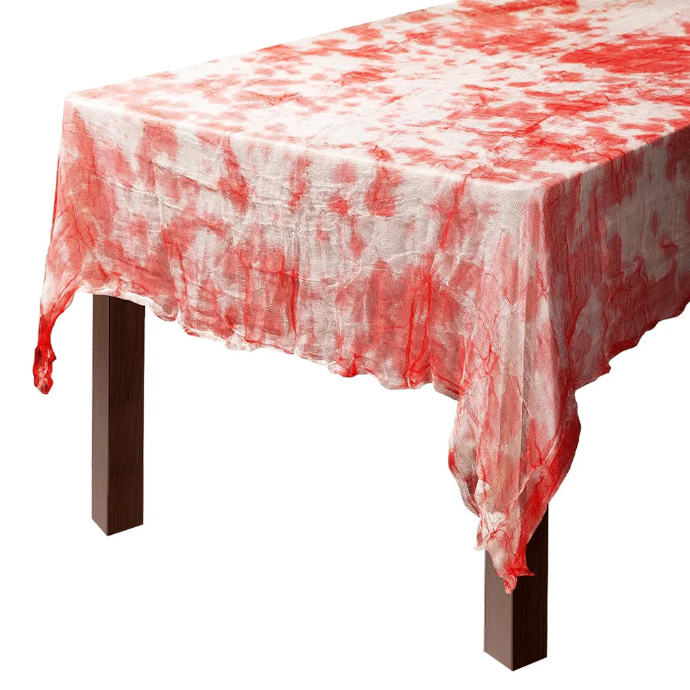 Nappe Halloween Sanglante en Gaze Minimaliste