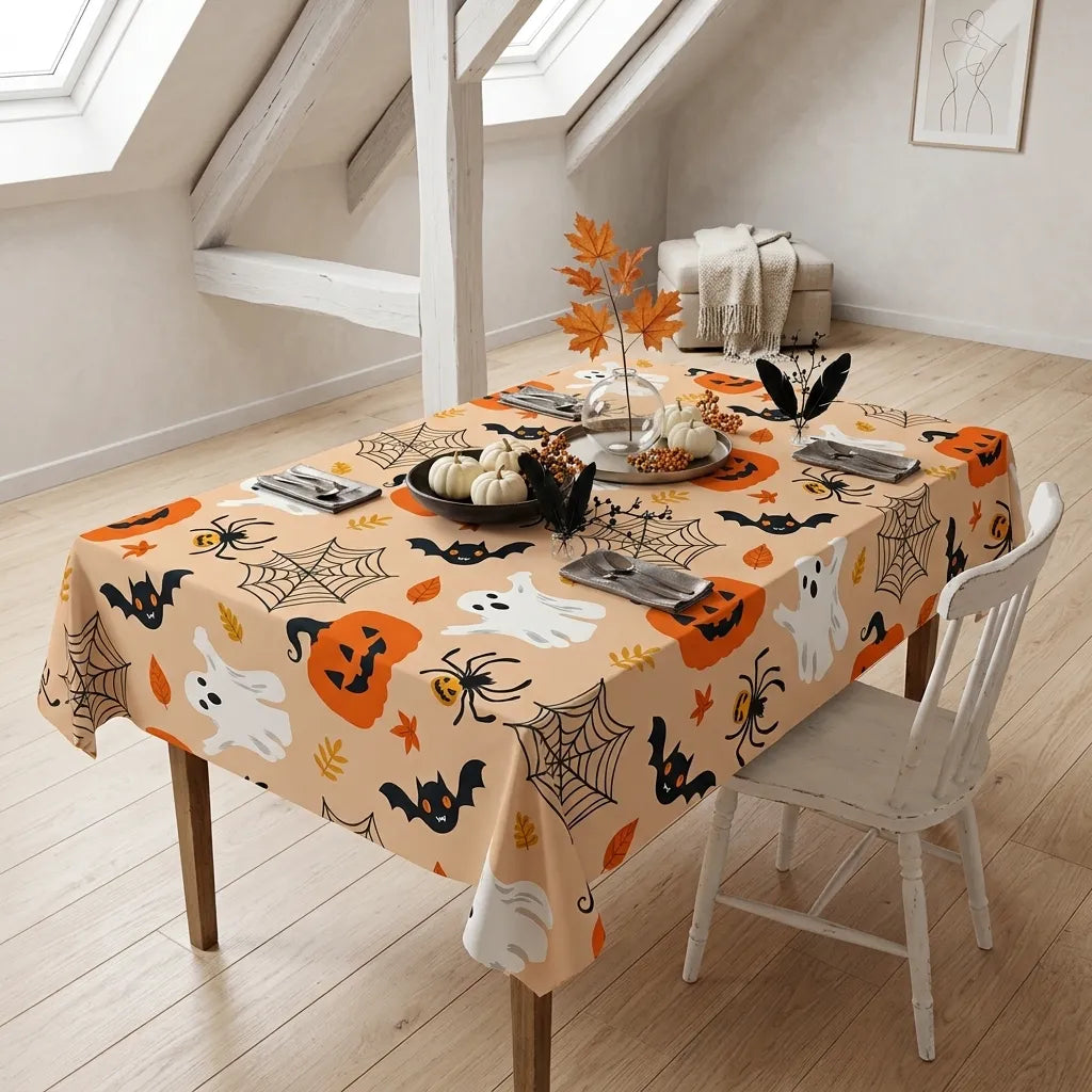 Nappe Imprimé Halloween Design Minimaliste