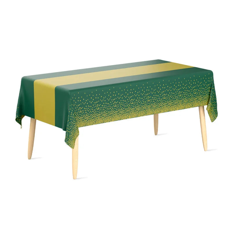 Nappe Jetable Vert et Dorée