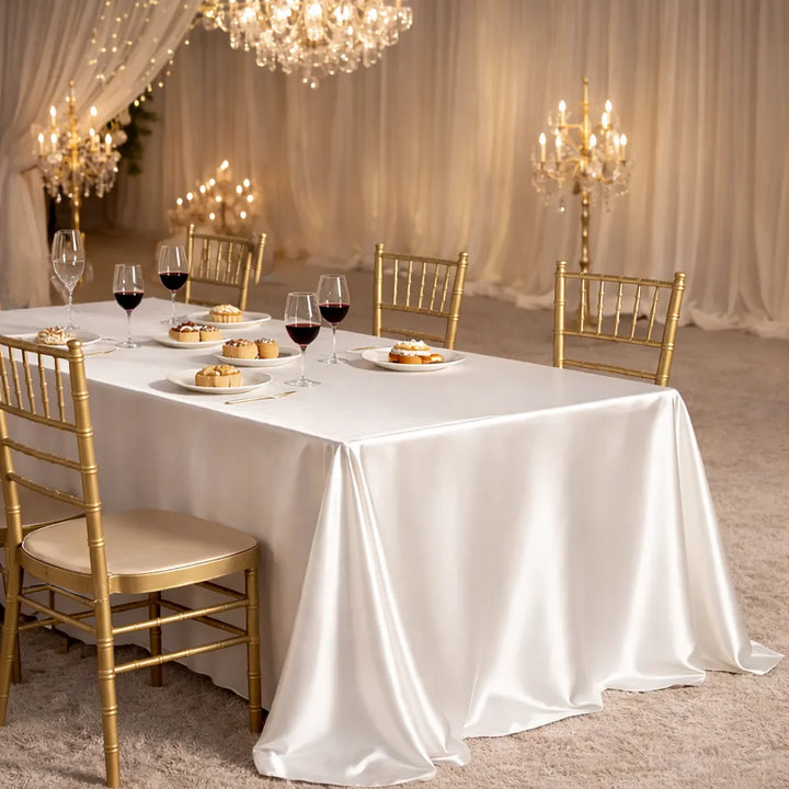 Nappe Mariage Blanc en Satin