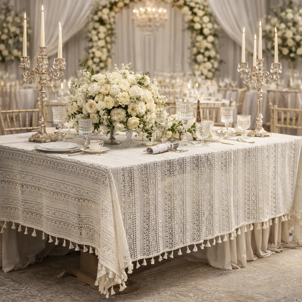 Nappe Mariage Boho Elégante en Dentelles