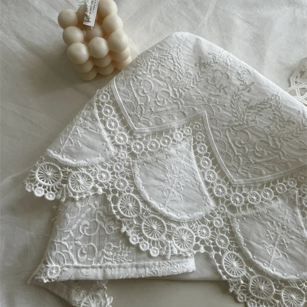 Nappe Mariage Brodée en Coton Originale
