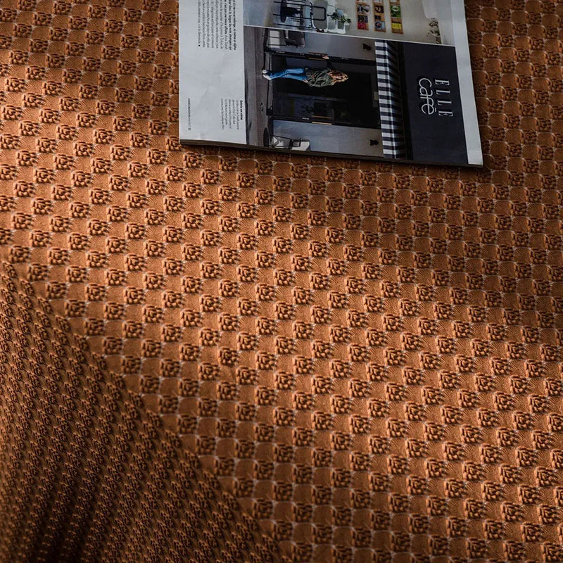 Nappe Mariage Jacquard Marron Unique