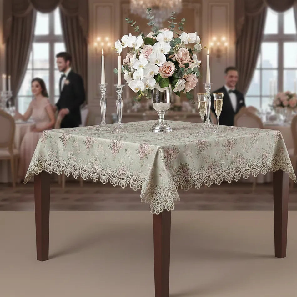 Nappe Mariage Vintage Fleurie