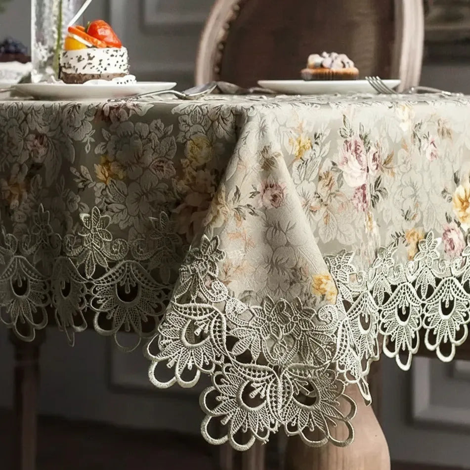 Nappe Mariage Vintage Fleurie Originale