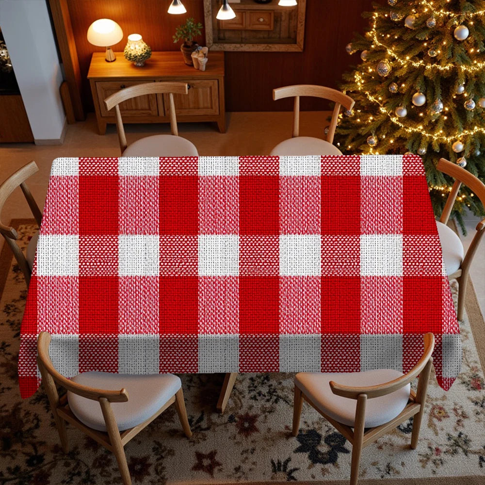 Nappe Noël Carreaux Rouge et Blanc