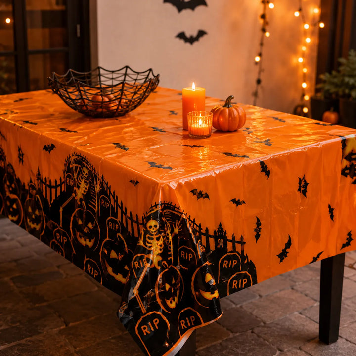 Nappe Orange Motifs Halloween