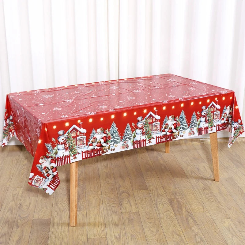 Nappe Rouge Village de Noël Stylé