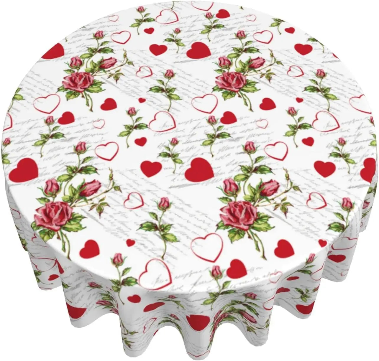 Nappe Saint-Valentin Ronde Romantique Chic