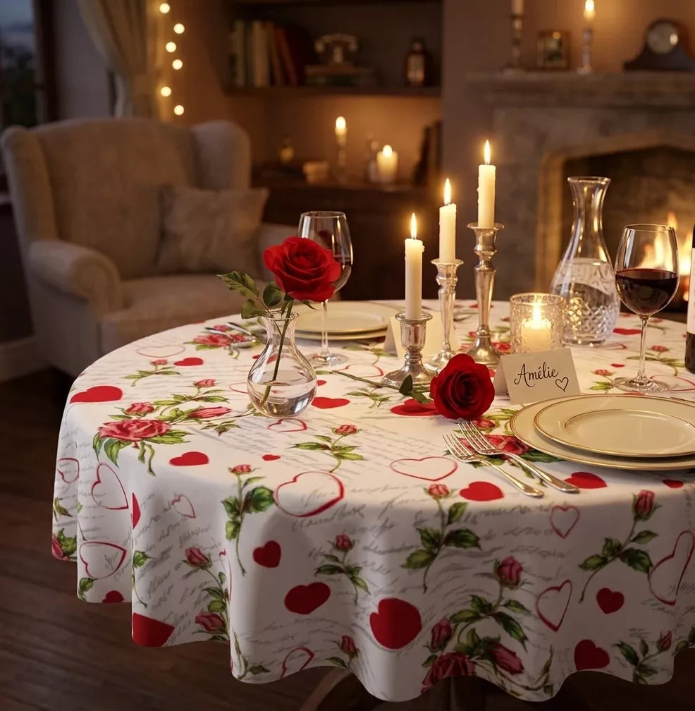 Nappe Saint-Valentin Ronde Romantique Original