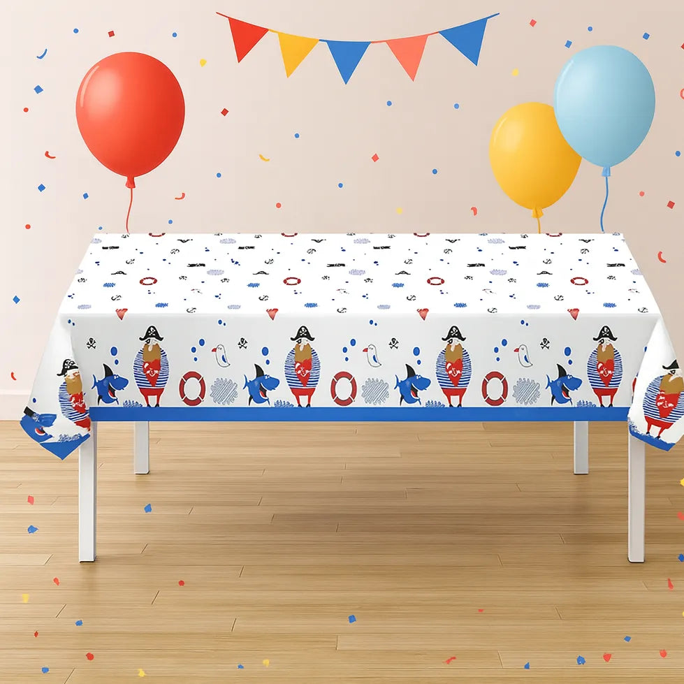 Nappe Thème Pirate Bleue