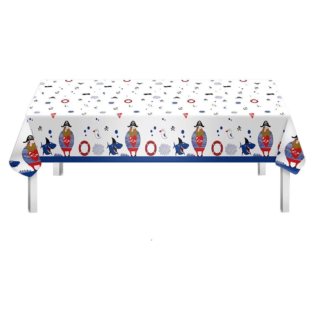 Nappe Thème Pirate Bleue