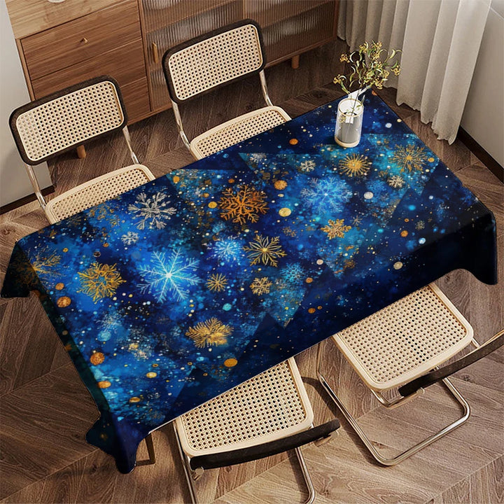 Nappe de Noël Bleue Flocons