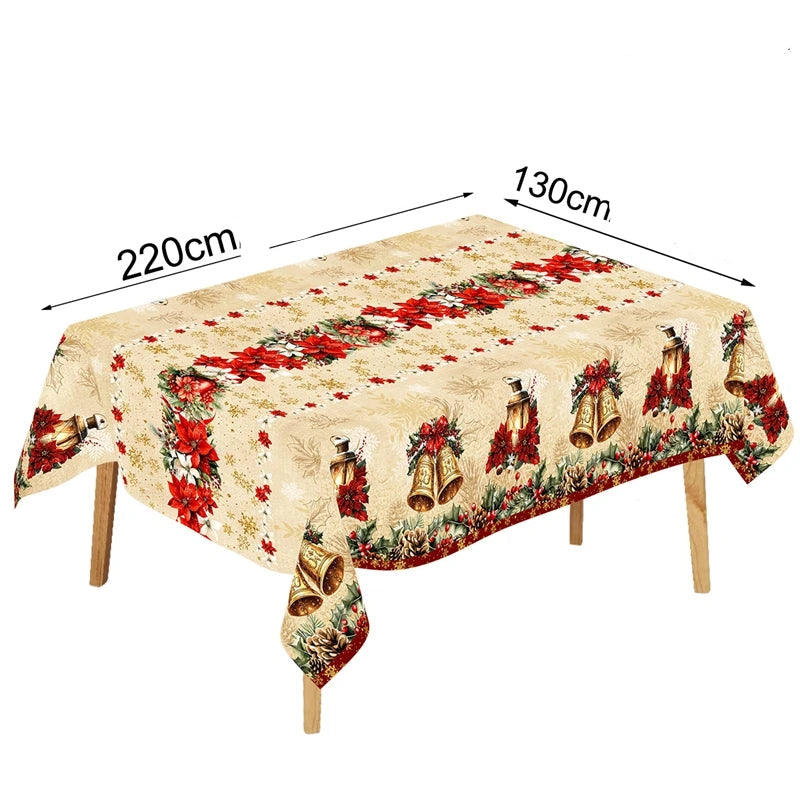 Nappe de Noël Cloches et Raffinée Chaleureux
