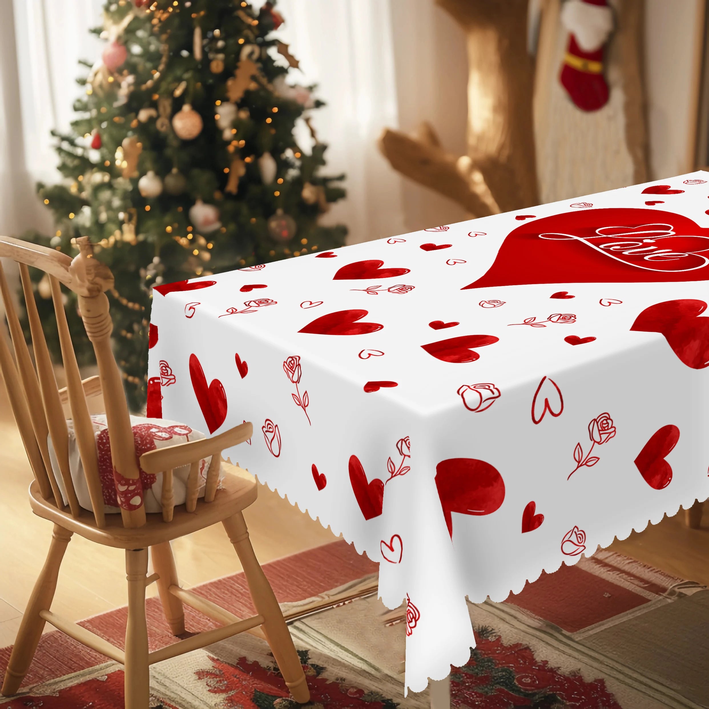 Nappe de Table Blanche Love