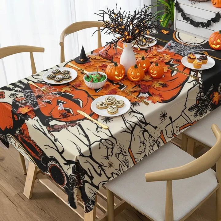 Nappe de Table Citrouilles Terrifiantes