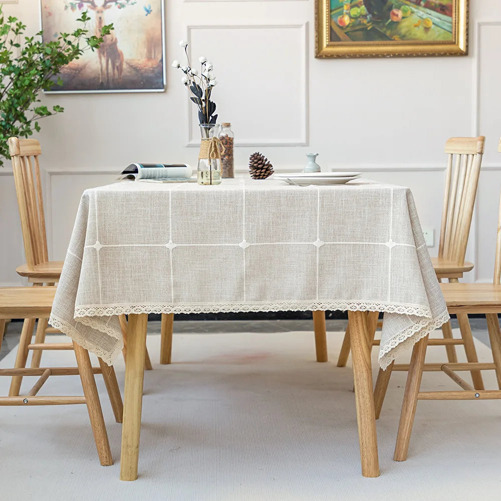 Nappe de Table Design Epurée Beige