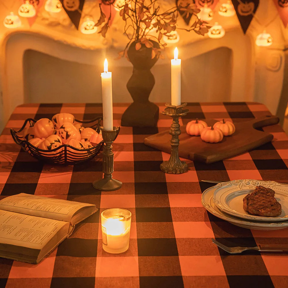 Nappe de Table Halloween Carreaux Chaleureux
