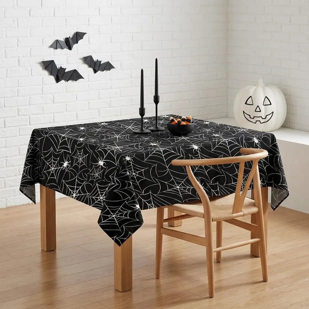 Nappe de Table Halloween Toile d’Araignée Unique